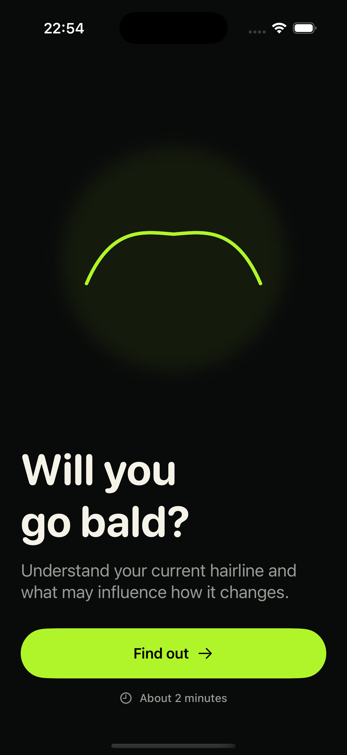 Baldly opening question screen